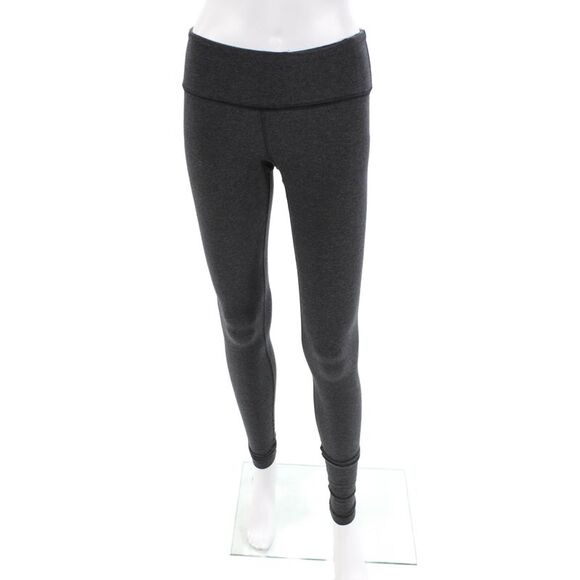 Lululemon Pants - Lululemon Womens Athletic Stretch Mid-Rise Skinny Ankle Leggings Gray Size 4